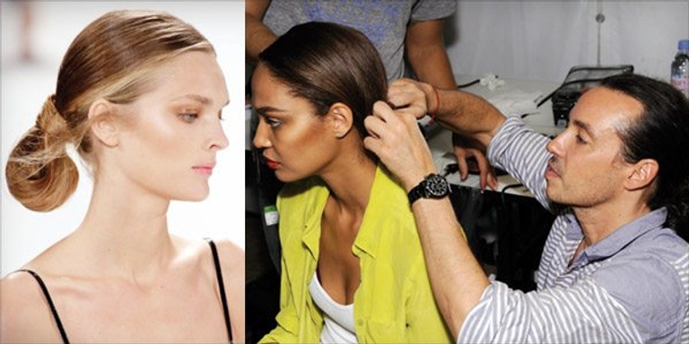 Orlando Pita Photograpy: left, Carolina Herrera Spring 2012 by Peter Stigter; right, backstage at Michael Kors Spring 2012 by James Cochrane
