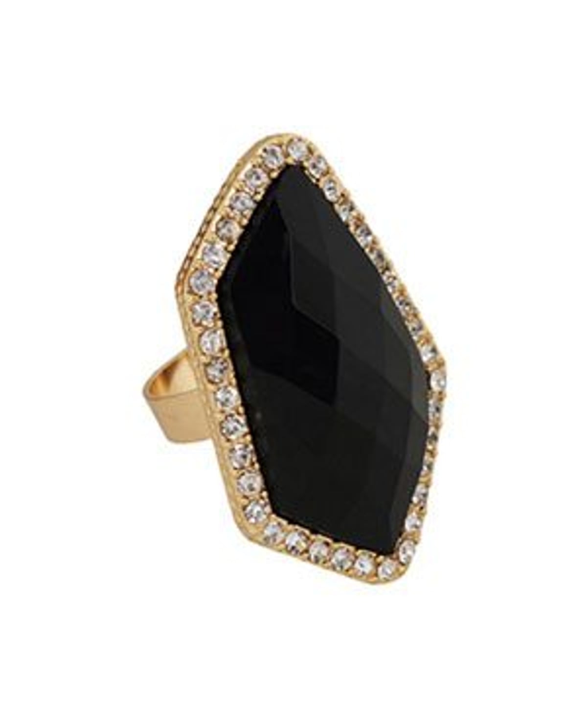Daily Steal: Black rhinestone cocktail ring, $7