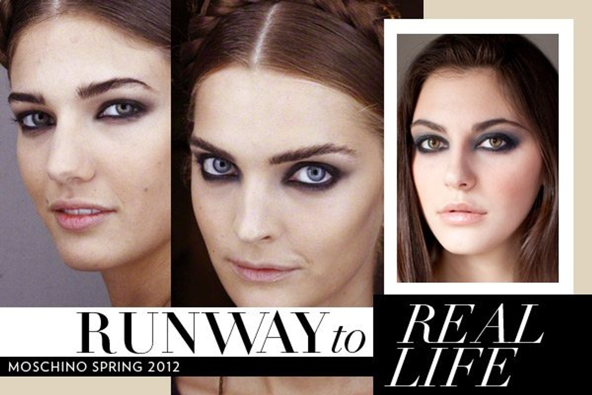 Left: Moschino Spring 2012 photography by Peter Stigter. Right: Photography and makeup by Dallas Curow. Model: Adriane/Folio Montreal.