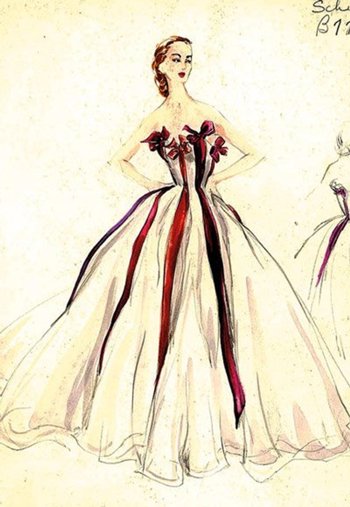 A vintage Schiaparelli sketch via WWD