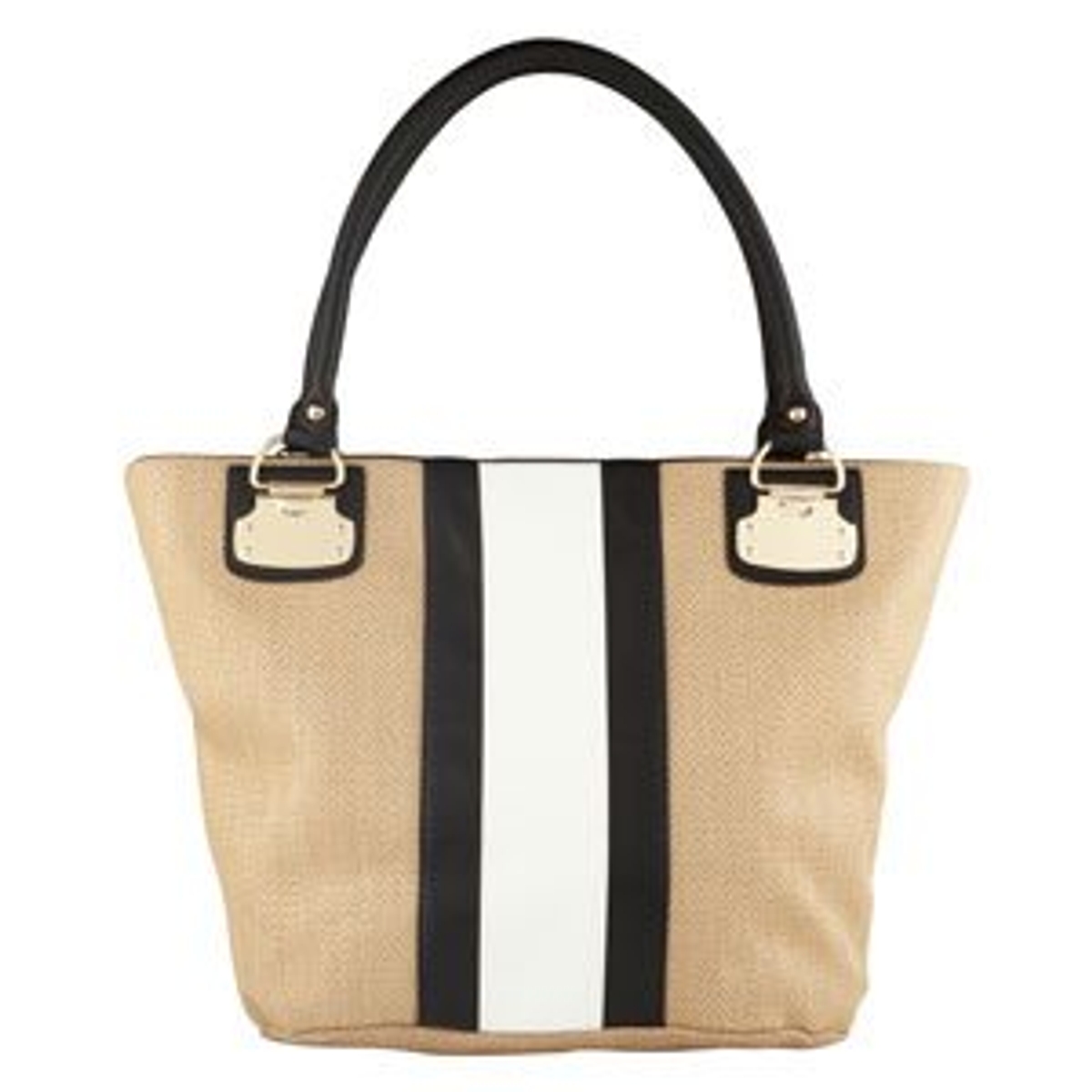 Daily Steal: Black and white raffia tote, $48