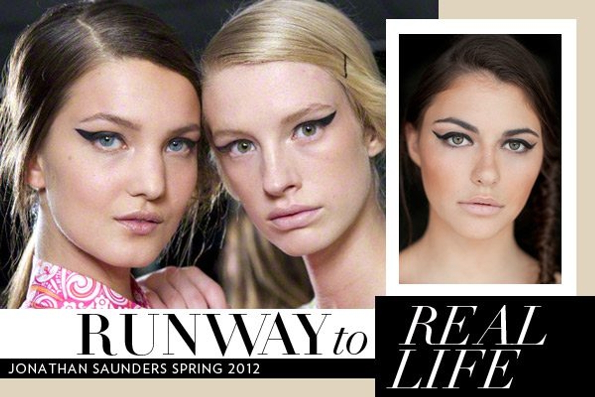 Left: Jonathan Saunders Spring 2012 photography by Peter Stigter. Right: Photography and makeup by Dallas Curow. Model: Adriane/Folio Montreal.