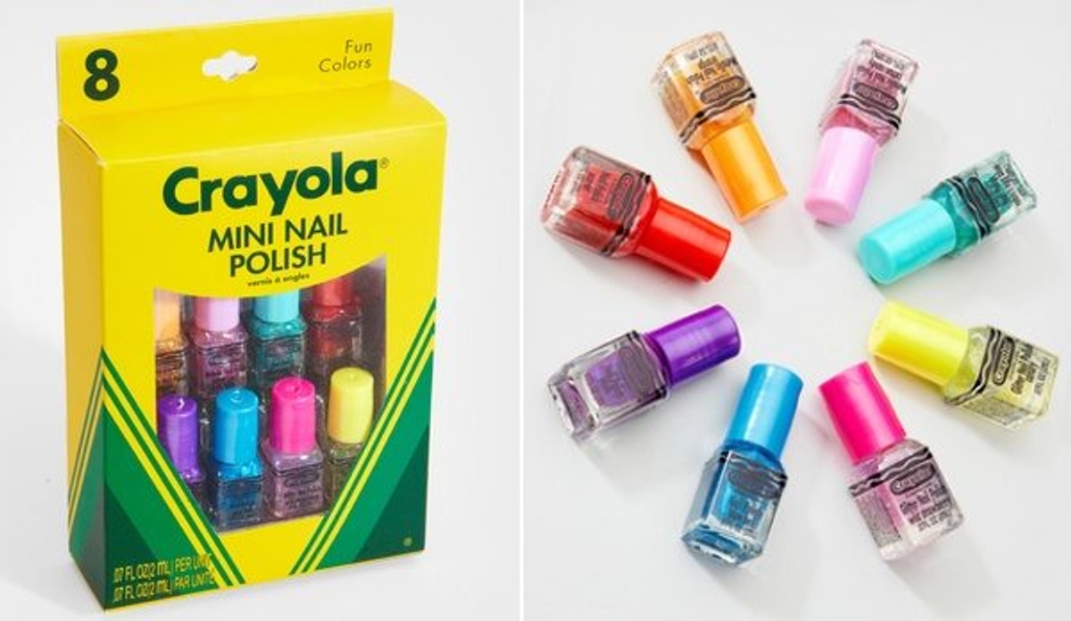 Crayola takes manicures to a whole new level of fun with 8 crayon-inspired mini polishes!