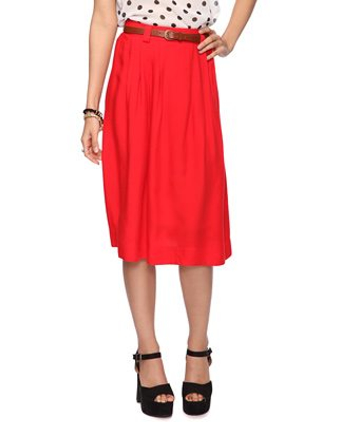 Daily Steal: Pleated skirt with belt, $17
