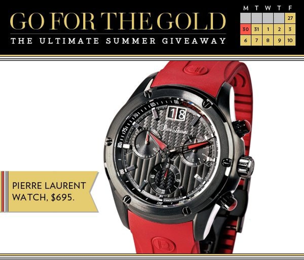 Go for the gold! Enter to win a $695 watch from Pierre Laurent!