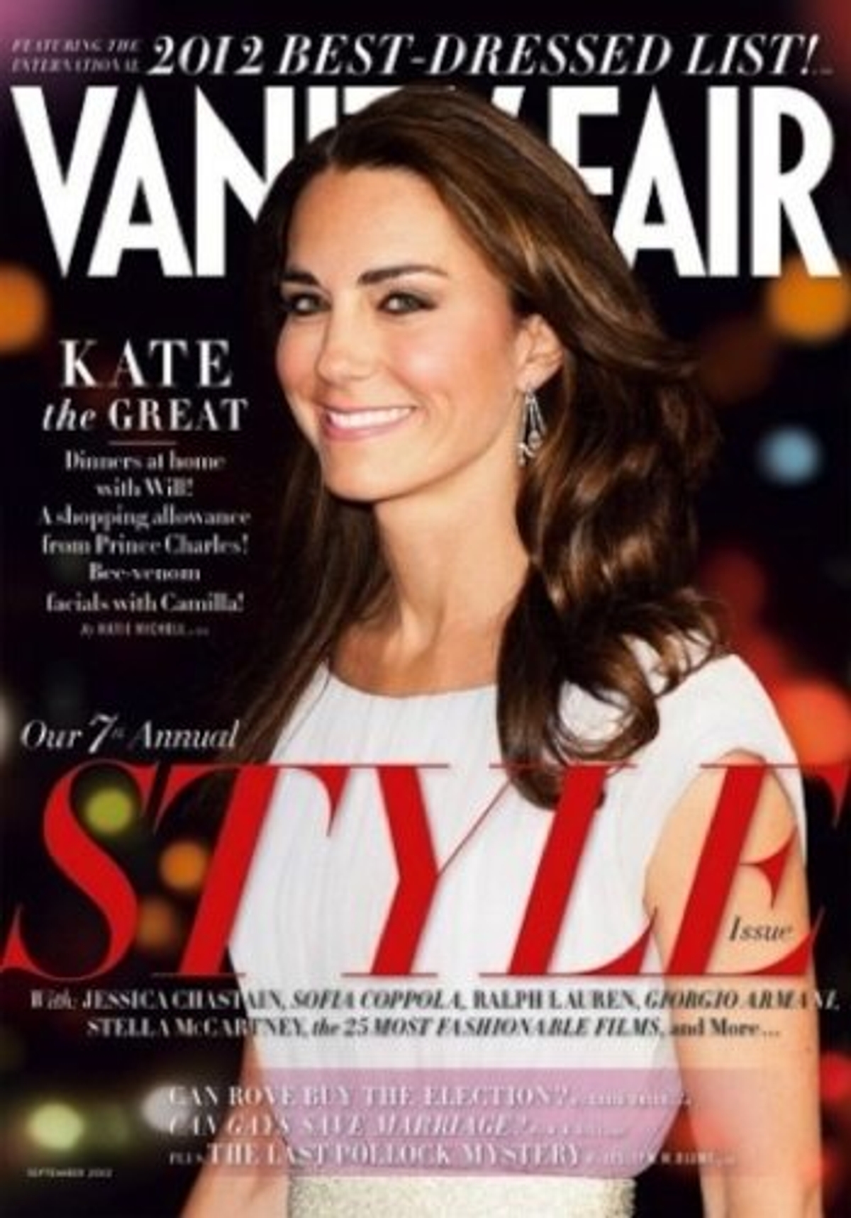 Kate's on Vanity Fair's International Best-Dressed List (of course!) as well as the cover of their September issue