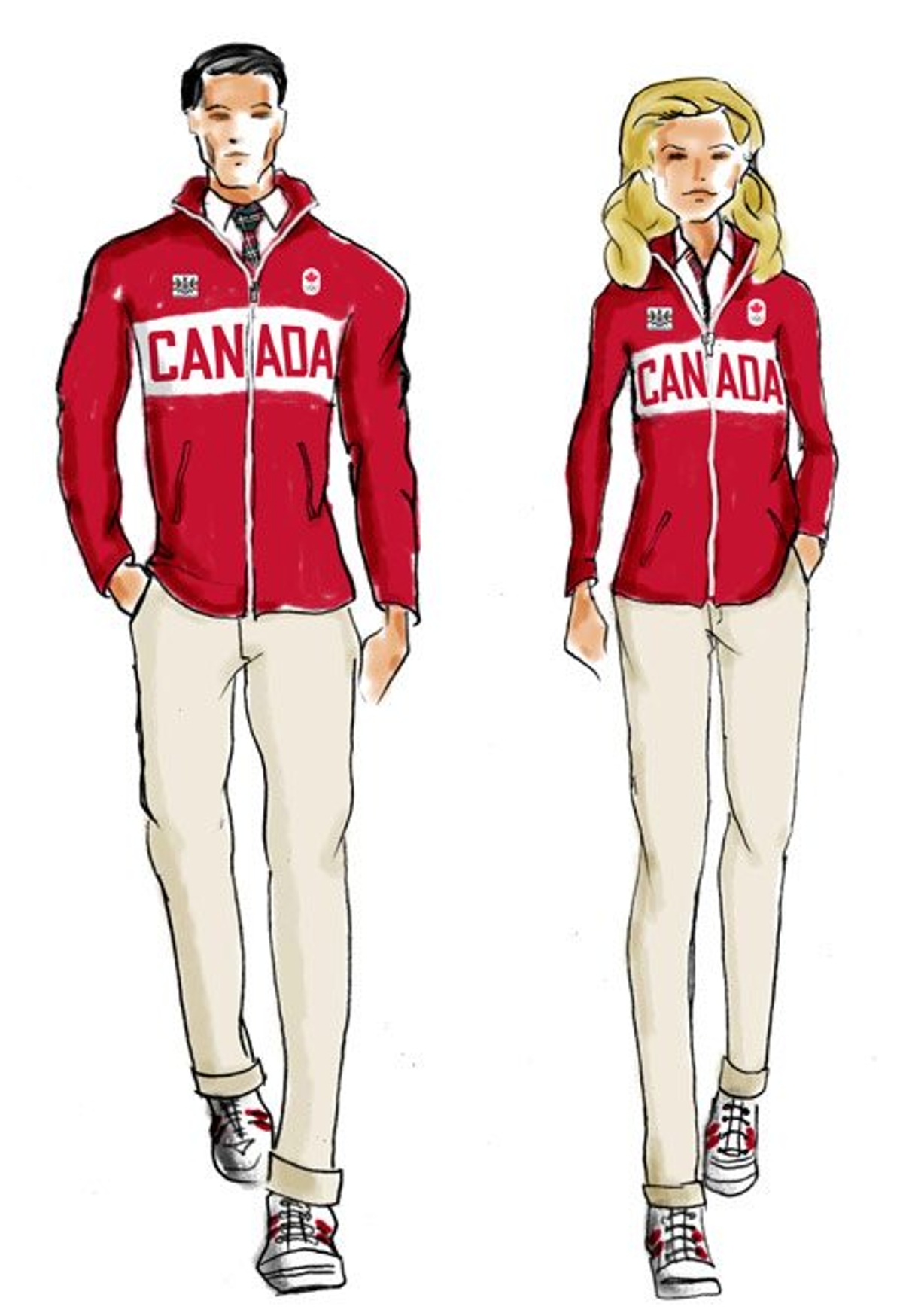 Here's a peek at what Team Canada will be wearing to the Olympic opening ceremonies tonight!