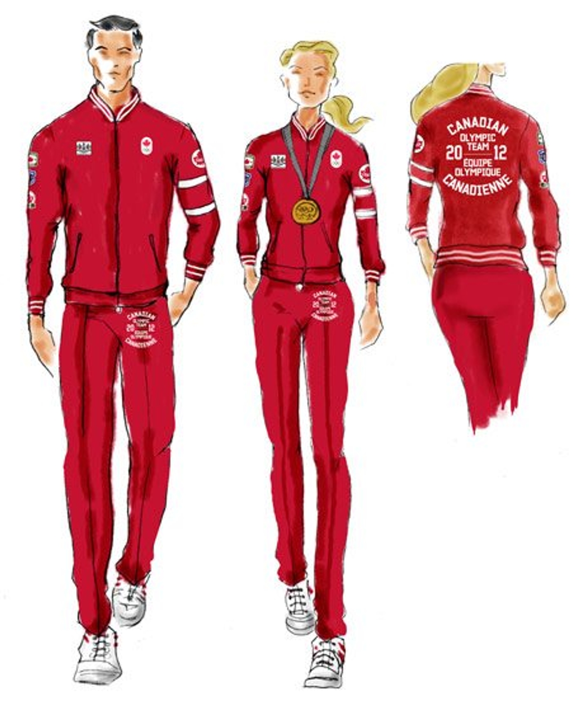 A closer look at what Team Canada's wearing to the podium during the 2012 Olympics