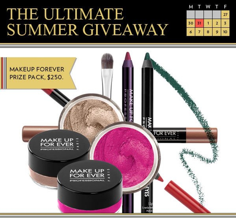 Enter to win a waterproof prize pack from Make Up For Ever!