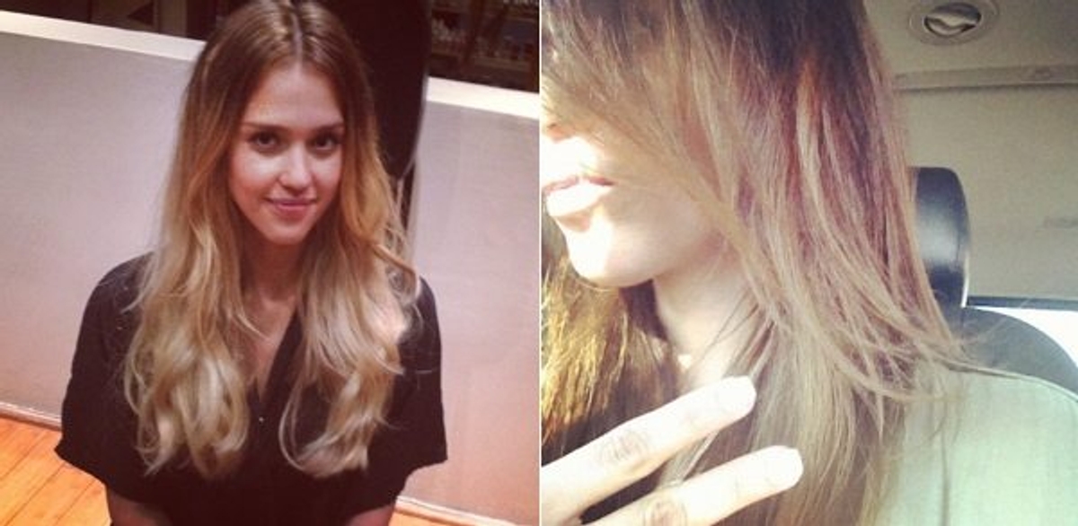 Jessica Alba blonde hair Kim Kardashian blonde hair