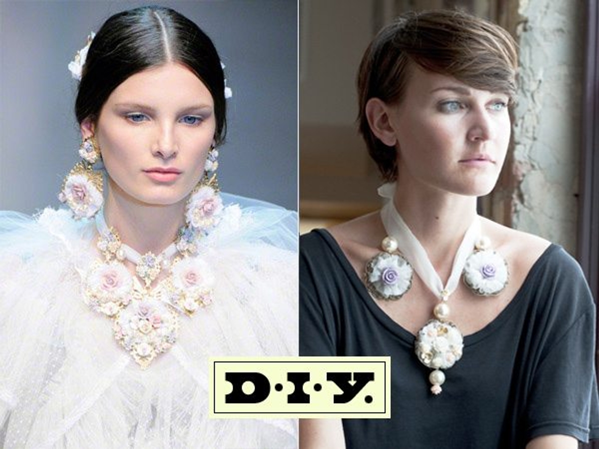 DIY: Dolce & Gabbana Fall 2012 rosette necklace