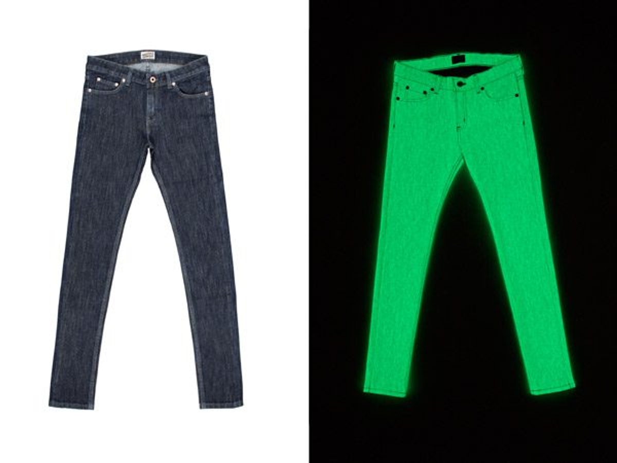 Naked & Famous has created glow in the dark jeans (that come with a black light!)