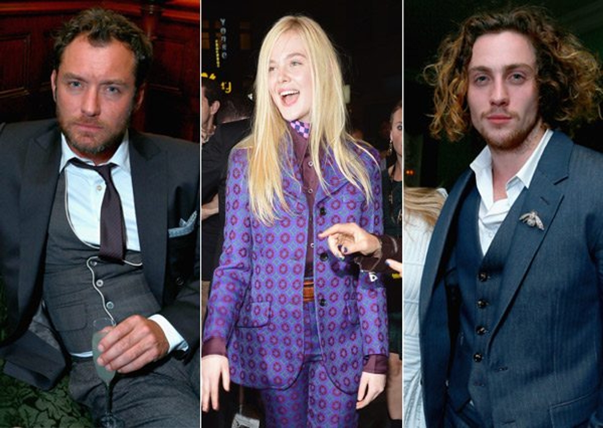 TIFF 2012: Elle Fanning, Jude Law and Aaron Taylor-Johnson all wore three-piece pantsuits last night