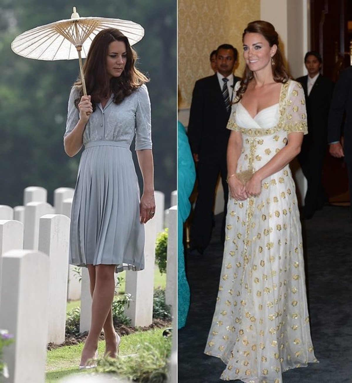 Kate Middleton Alexander McQueen Jenny Packham South East Asia