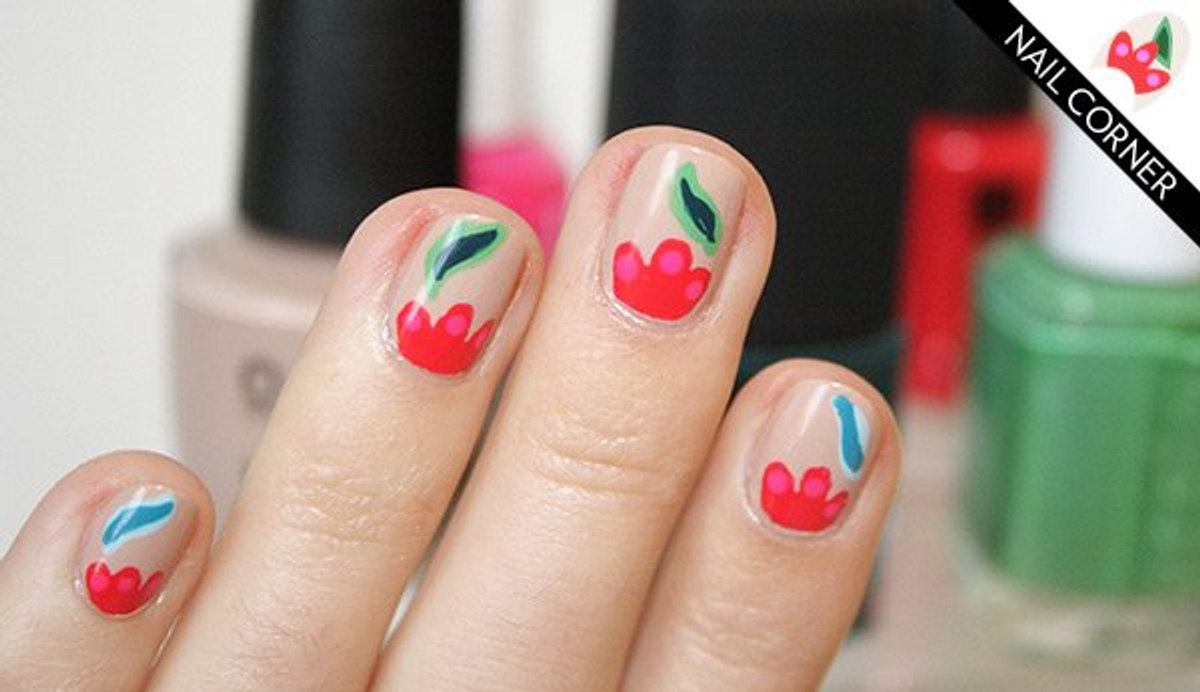 Floral Temperley London Nail Art Fall 2012