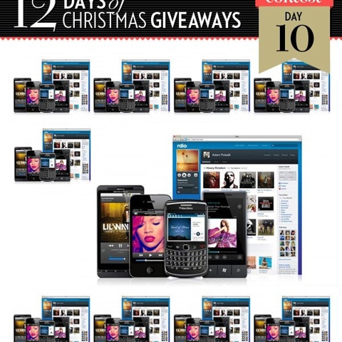 [CLOSED] 12 Days of Christmas Giveaways: Win 1 of 10 six-month Rdio subscriptions!