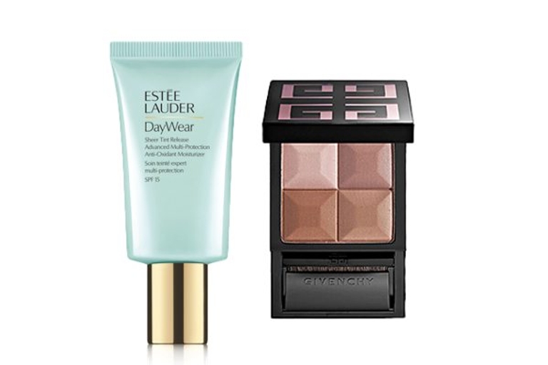 Estee Lauder DayWear Sheer Tint and Givenchy Le Prisme Blush Powder Blush in Aficionado Peach