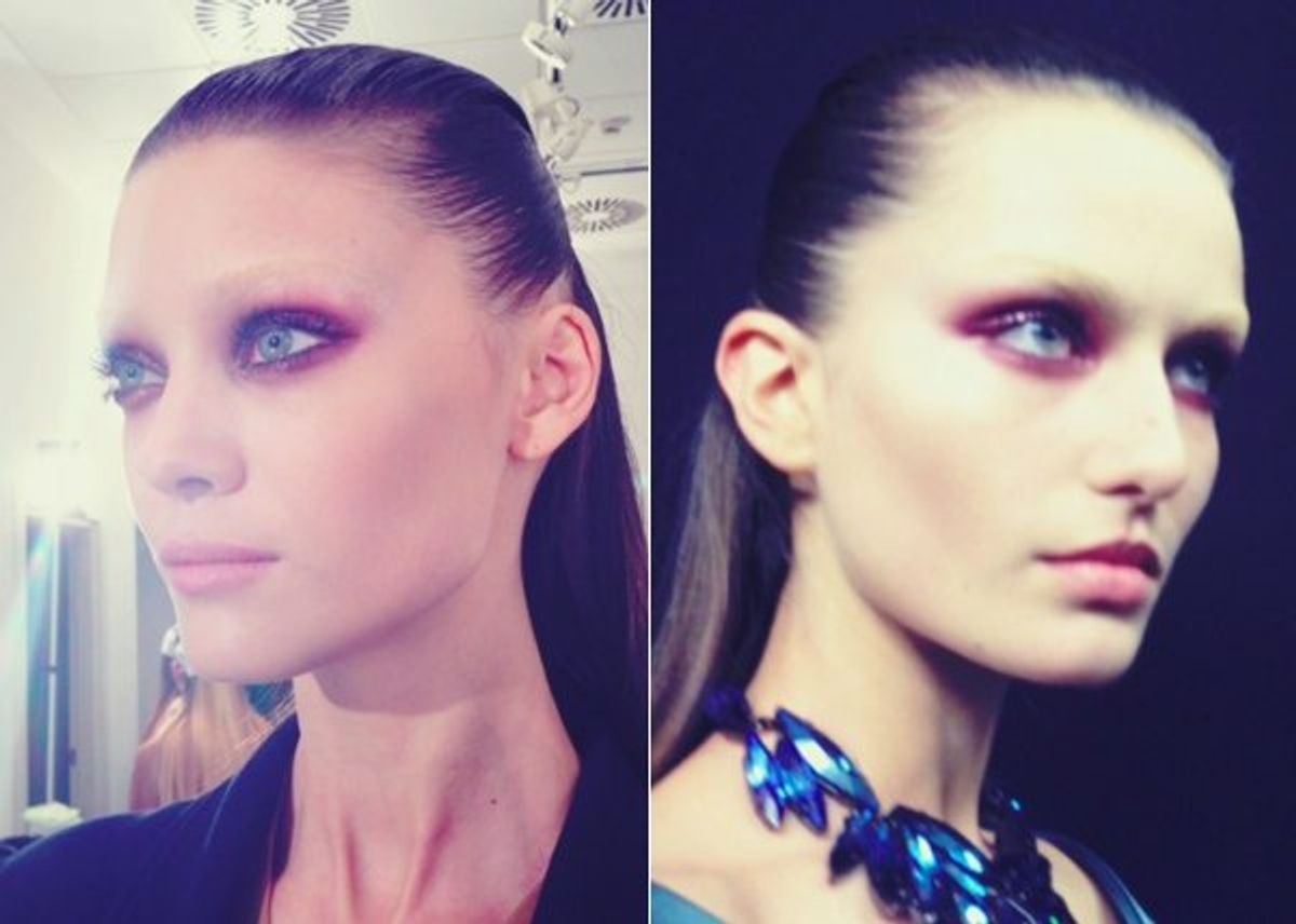 Gucci Fall 2013 backstage beauty