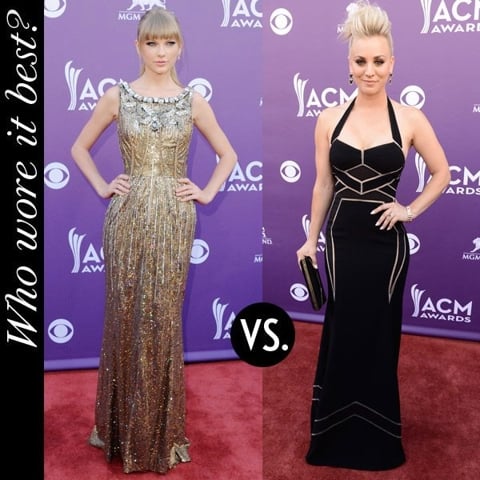 Taylor Swift vs. Kaley Cuoco: Who wore it best on the Academy of Country Music Awards red carpet?