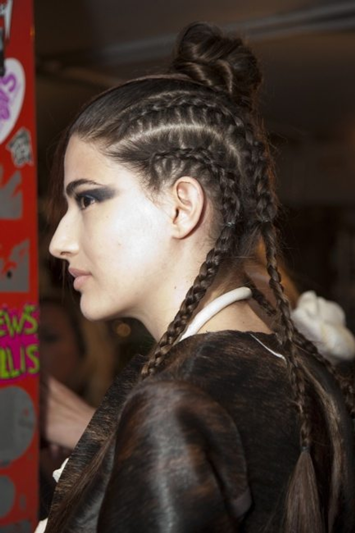 Greta Constantine Fall 2013 backstage beauty