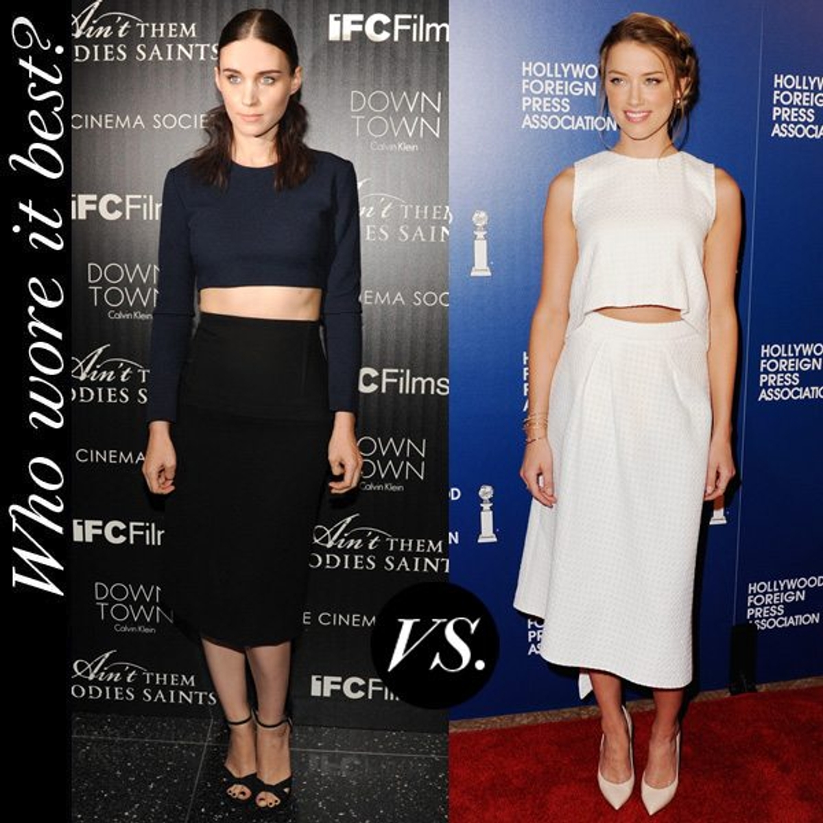 Rooney Mara Amber Heard Crop Top