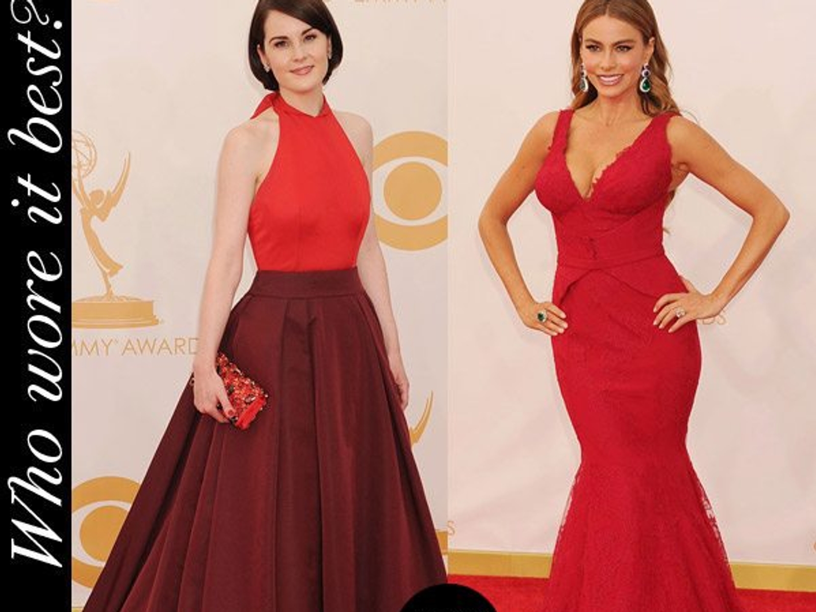 sofia vergara red dress Actress Sofia Vergara Wears Stunning Red Gown on America's Got Talent