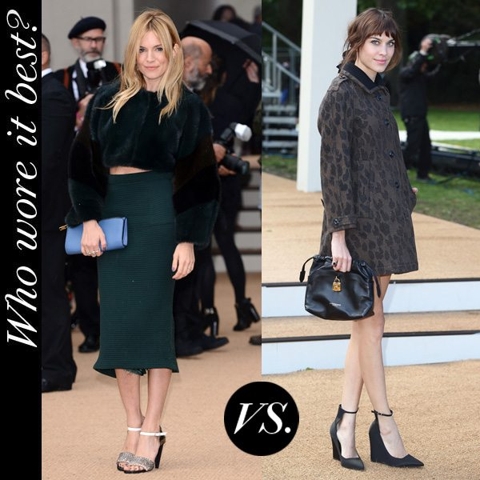 Sienna Miller versus Alexa Chung: Who wore Burberry best in the front row?