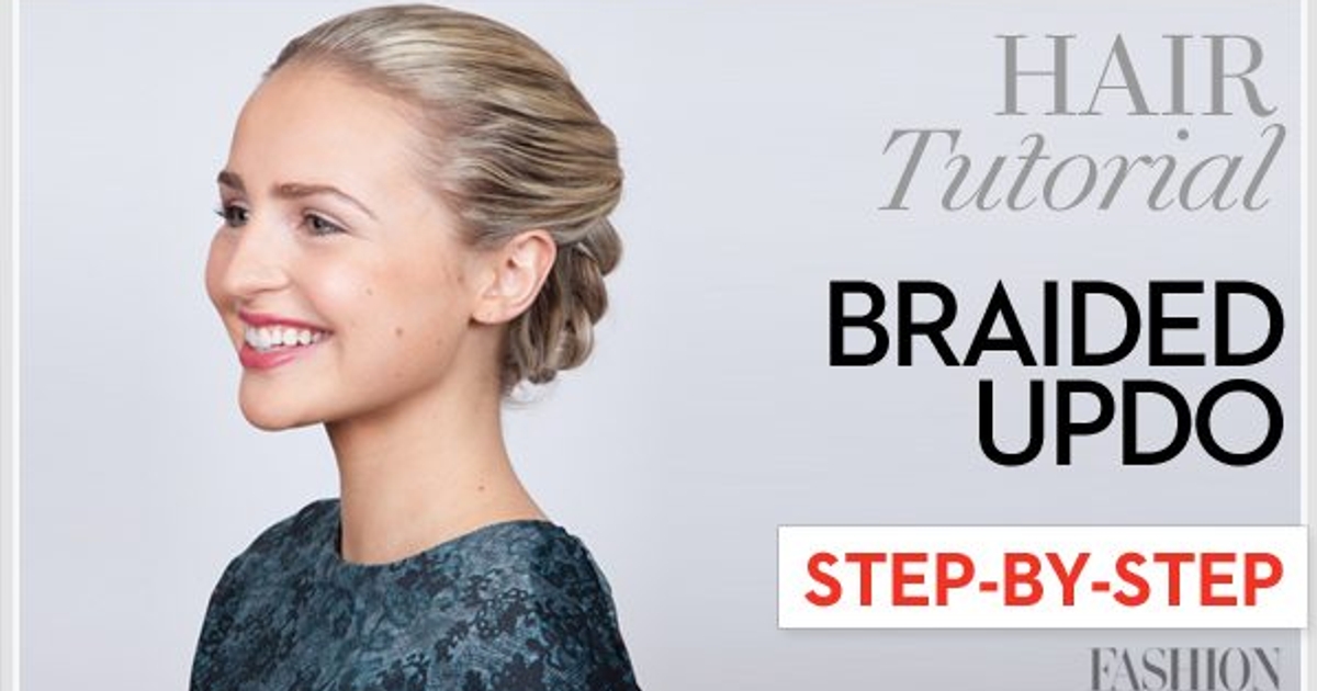 Braided updo tutorial: Learn how to do this sleek holiday hairstyle in ...