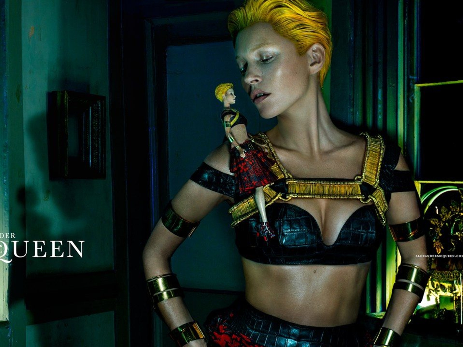 Alexander McQueen casts Kate Moss as a futuristic urban warrior in
