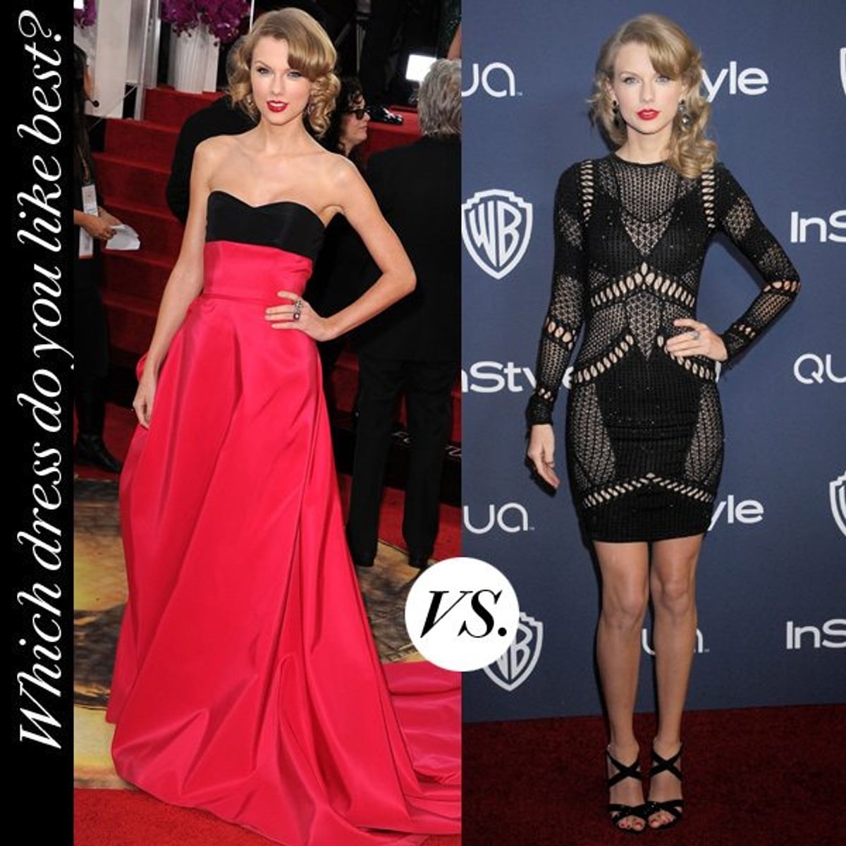 Taylor Swift at the Golden Globes: The singer's mini/maxi red carpet looks 