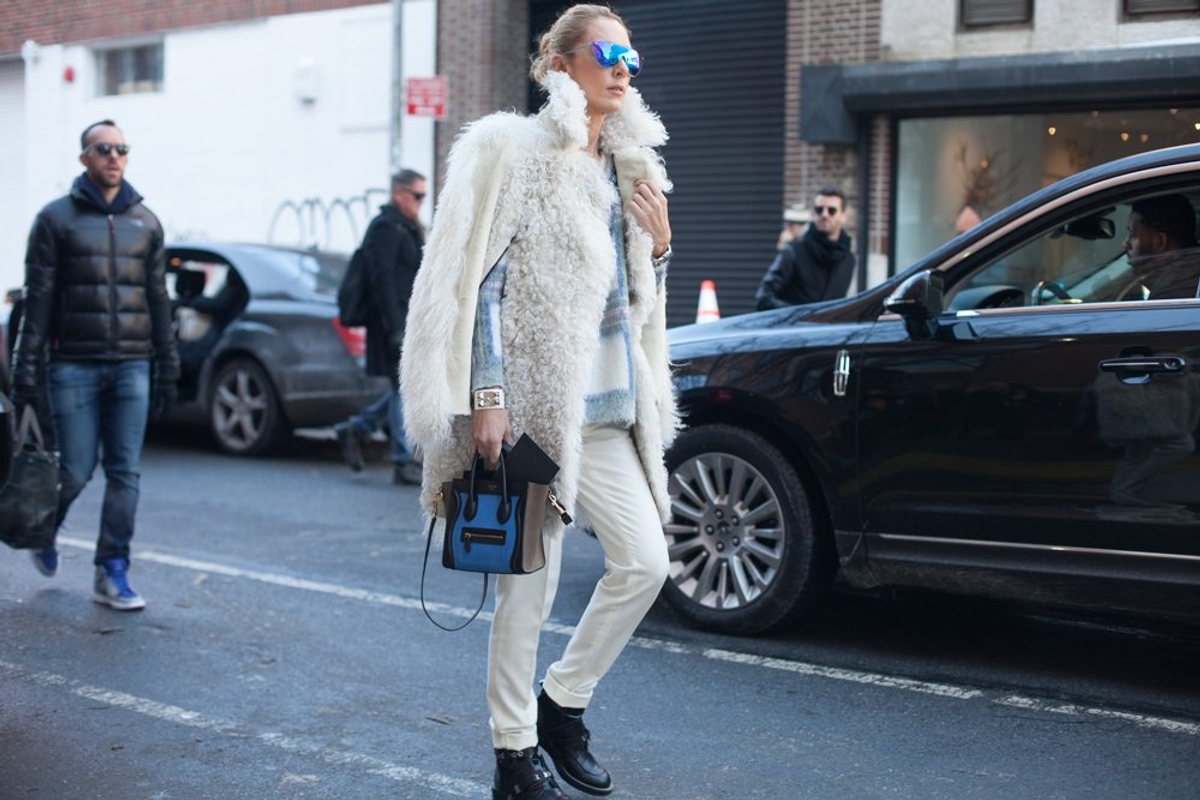 Street Style, New York: 50 photos of colourful fur, Team Canada mittens and statement coats at the Fall 2014 shows