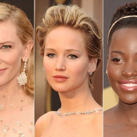 Oscars 2014: Neutral makeup and pushed-back hair top the best beauty statements from the red carpet