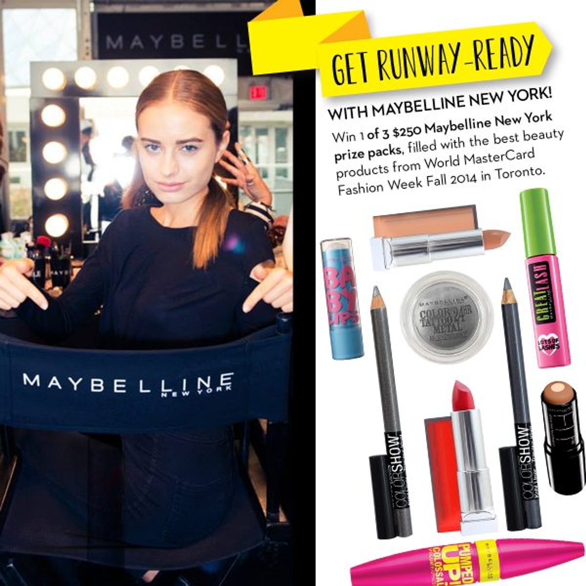 Runway to real life: 3 tutorials fresh from backstage, plus the chance to win a $250 prize pack from Maybelline New York!