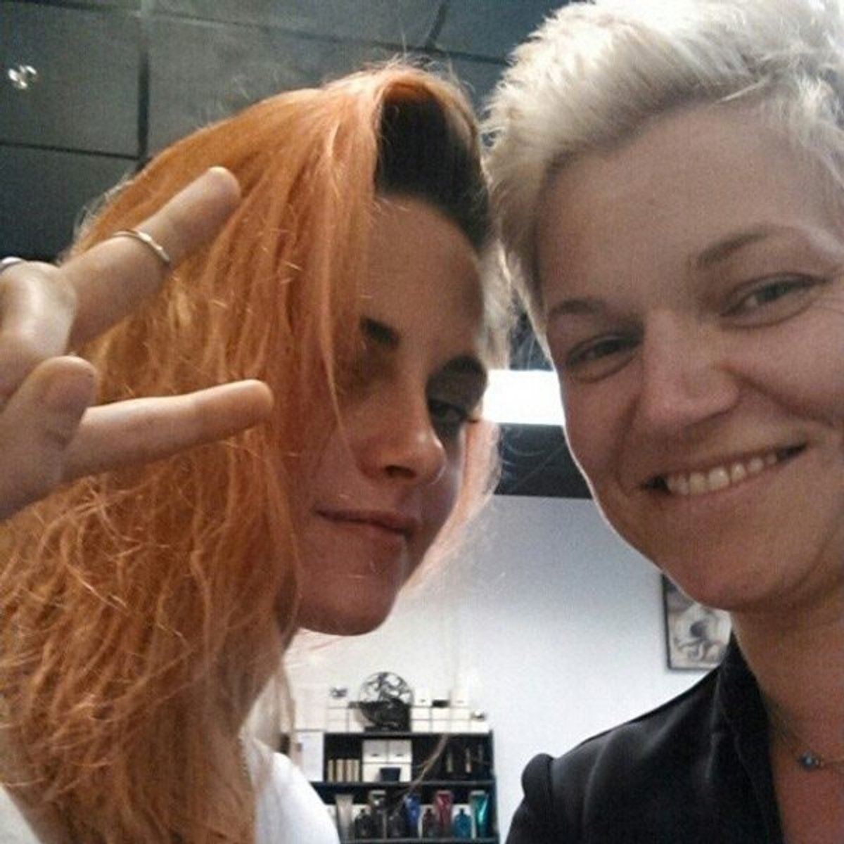 kristen stewart orange hair