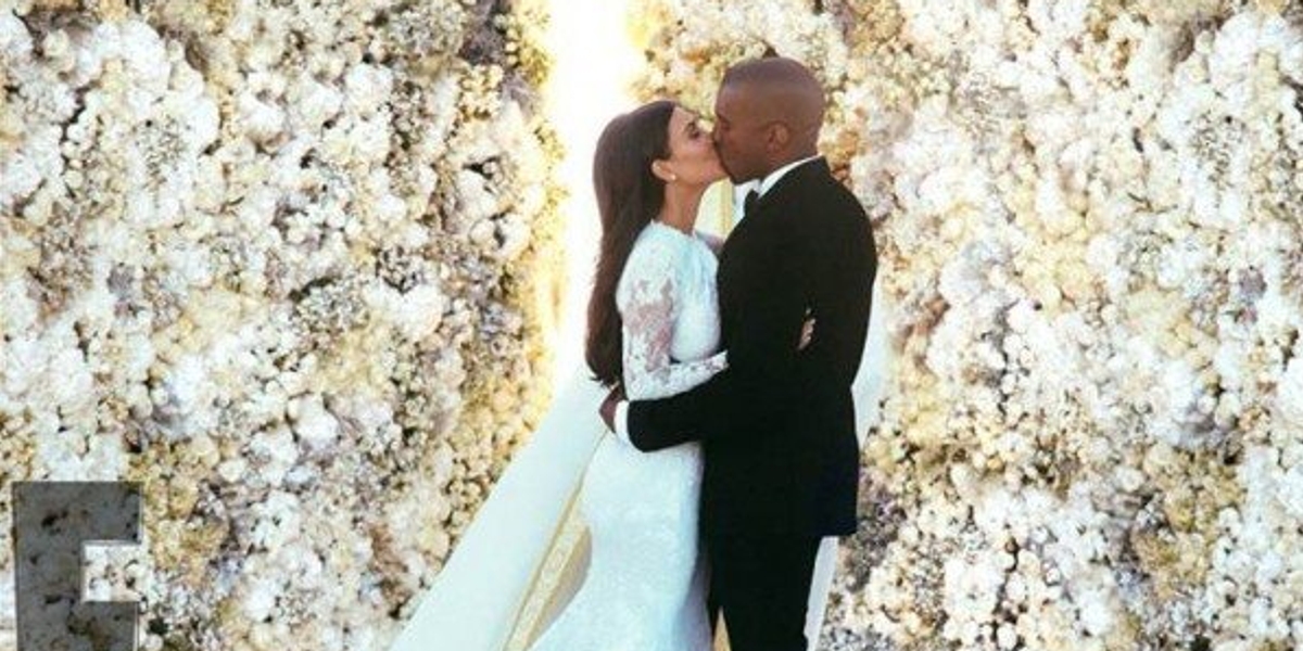 knee length dresses for ladies Kim Kardashian Crew Neck Lace Sheer Sleeve Mermaid Wedding Dress