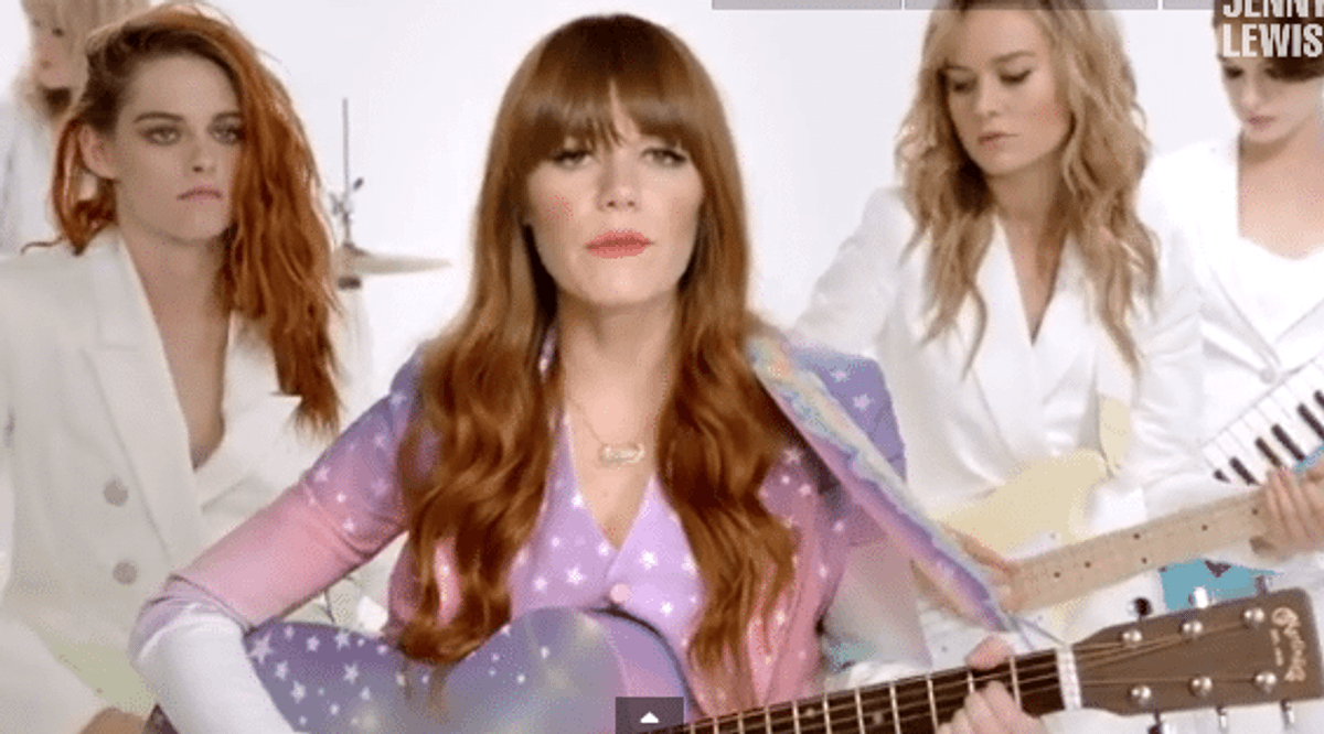 Kristen Stewart and Anne Hathaway dress up as dudes in Jenny Lewis’s new music video