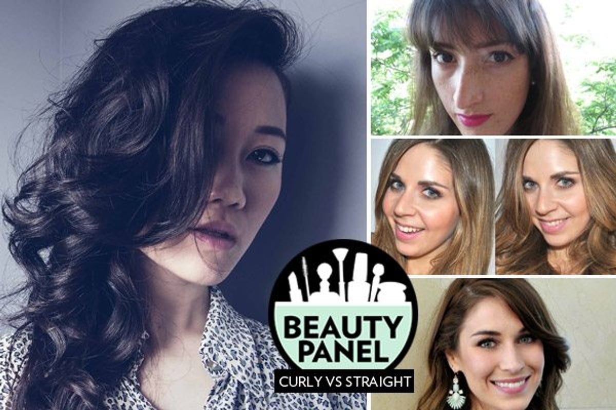 curly vs straight hairstyle beauty panel