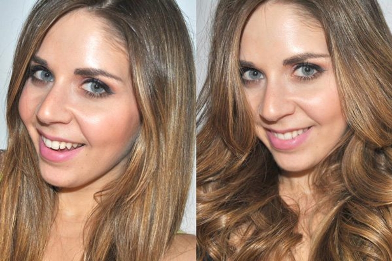 curly vs straight hairstyle shayna
