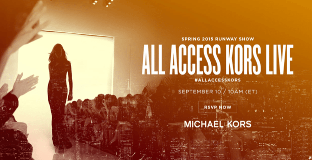 Michael Kors Livestream: Watch the Spring 2015 show live!
