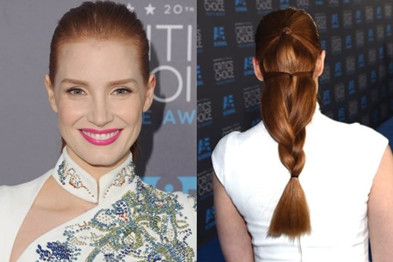 Jessica Chastain wore the most epic braid to the 2015 Critics' Choice Awards