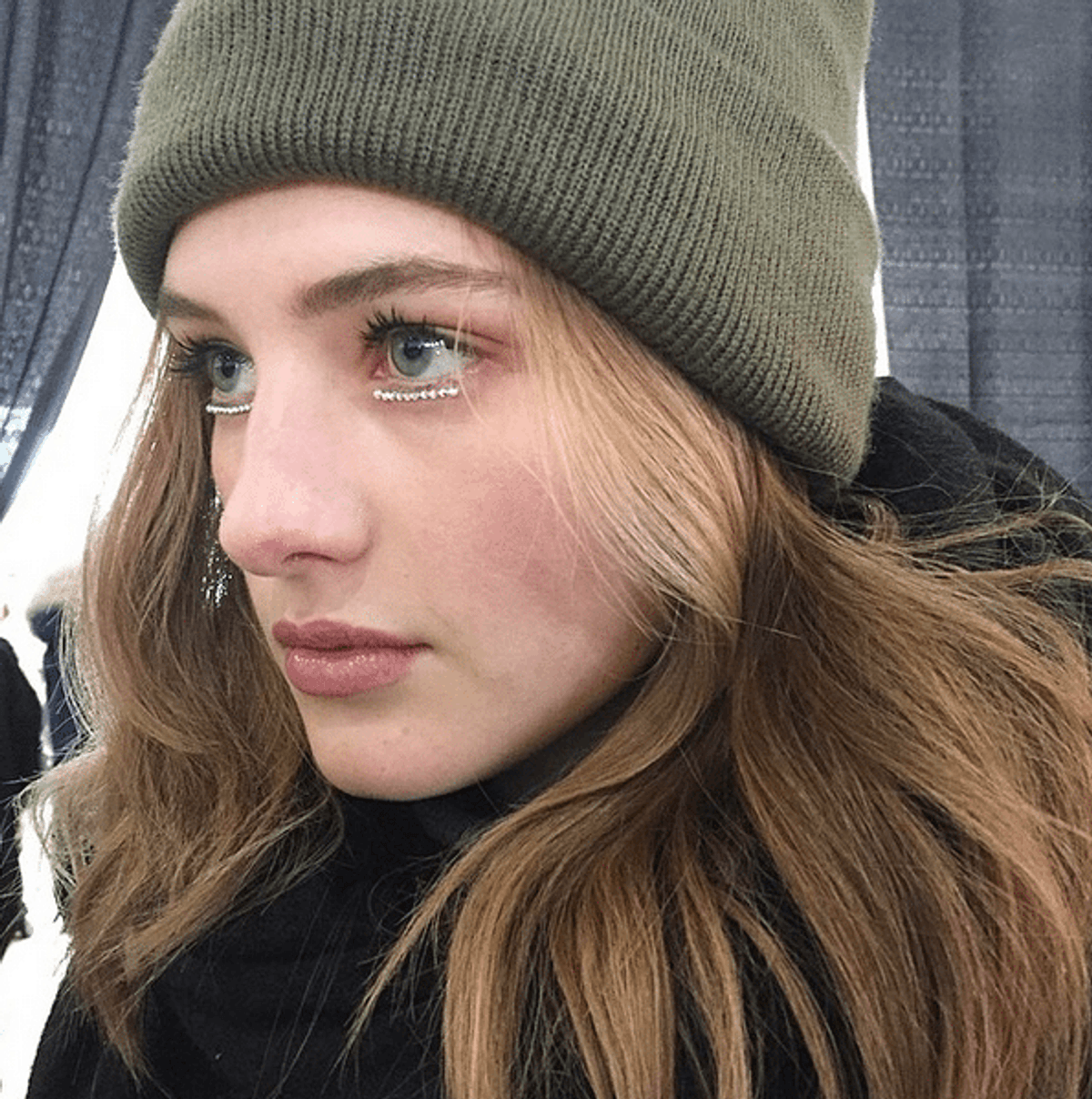 New York Fashion Week beauty: Rodarte Fall 2015 swaps eyeliner for Swarovski crystals