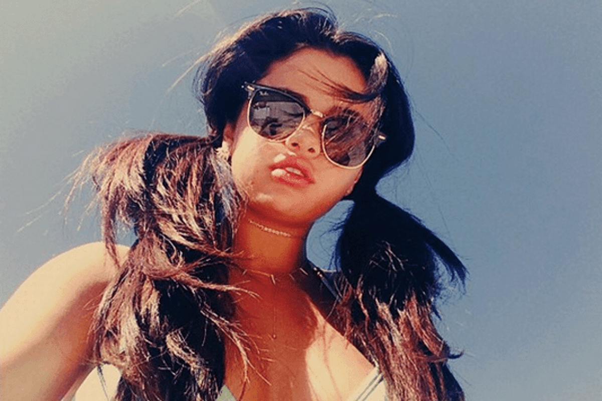 selena gomez pigtails