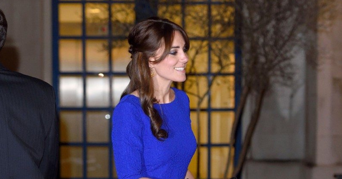 kate middleton cobalt blue dress Kate Middleton Blue Knee-Length Dress