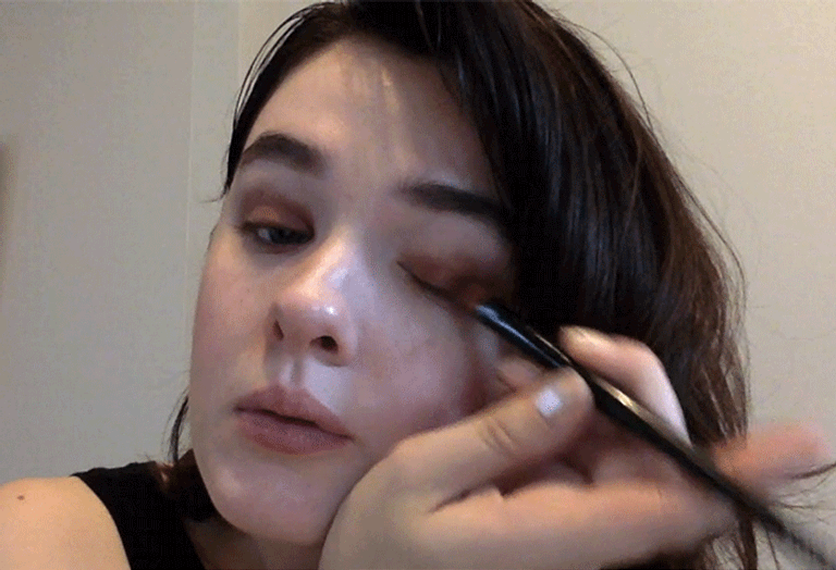 Try this monochromatic holiday makeup look when you can't stand to do another red lip