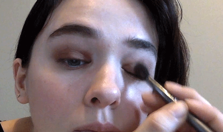 Try this monochromatic holiday makeup look when you can't stand to do another red lip