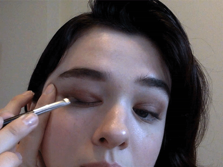 Try this monochromatic holiday makeup look when you can't stand to do another red lip