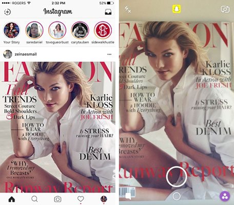 Instagram Stories vs. Snapchat: A Side-by-Side Comparison