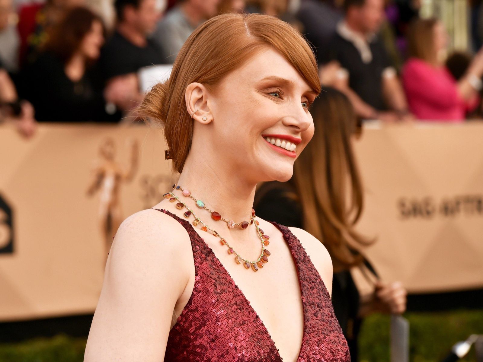 bryce dallas howard red dress Bryce Dallas Howard's SAG Awards Gown Can Be Bought for Just $308! - Just Jared - Celebrity News and Gossip