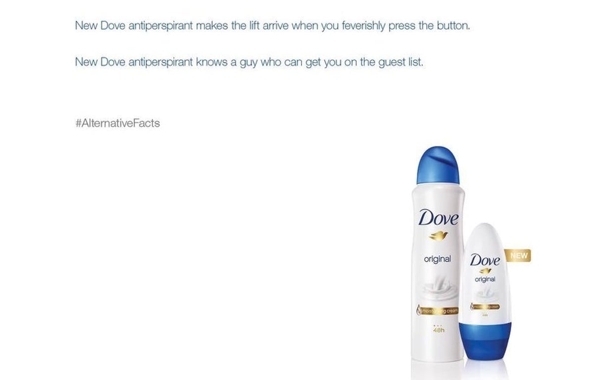 dove alternative facts