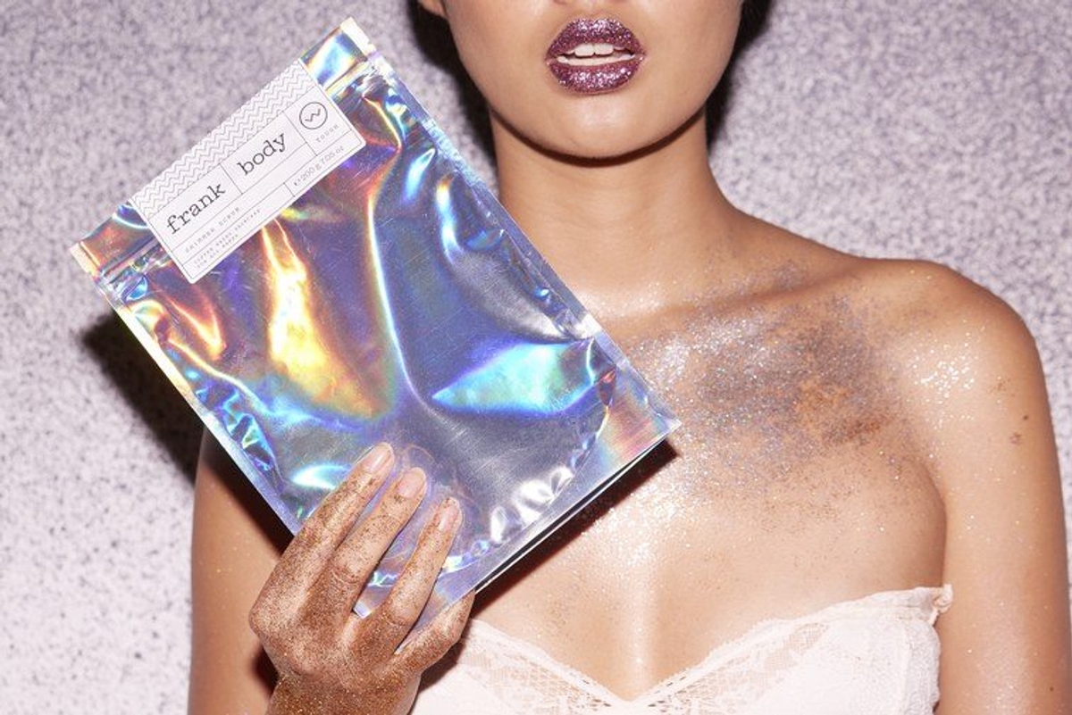frank body shimmer scrub